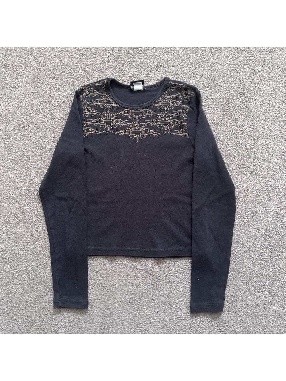 Vintage Y2K 2004 Women’s Harley Davidson long sleeve crop top